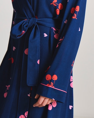 Pretty Secrets Supersoft Dressing Gown Cherry Print