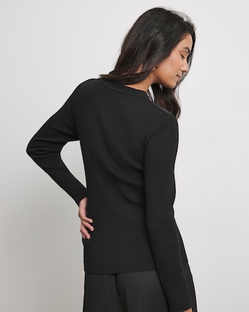 Joanna Hope Knit Jumper With Mesh Insert