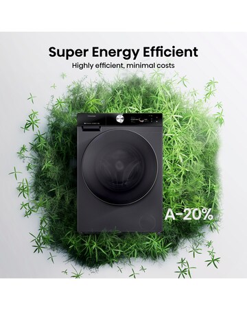 Hisense 7 Series WF7S1247BB AI Wifi-enabled 12kg 1400 spin Washing Machine Black