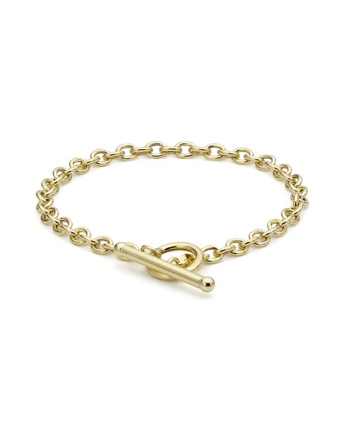 9CT Gold Oval Link TBar Belcher Bracelet