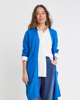 Blue Edge To Edge Cardigan