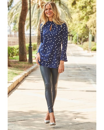 Sosandar Pleated Sleeve Top