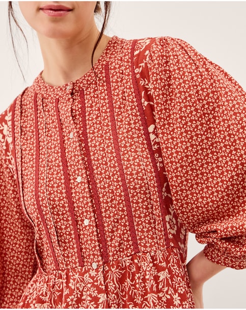 Monsoon Palmer Floral Jersey Midi Dress