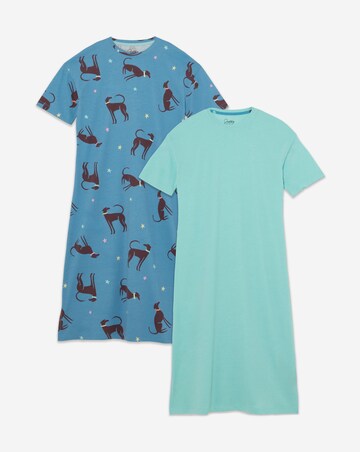 Pretty Secrets (2 Pack) Value Dog Print Midi Nighties