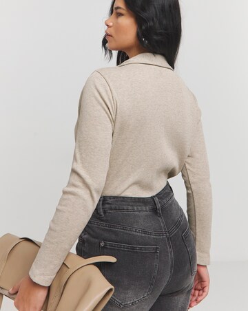 Mink Collar Detail Bodysuit