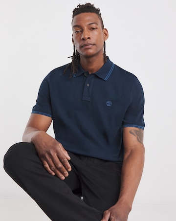 Timberland Millers River Tipped Pique Polo - Dark Sapphire
