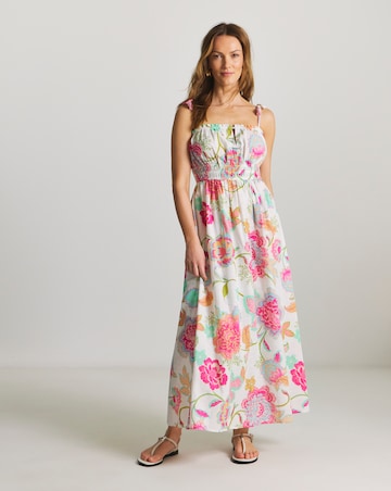 Figleaves Cotton Maxi Beach Dress Floral Print
