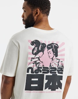 Jack &amp; Jones Cherry Back Graphic T-Shirt - White