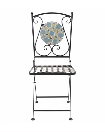 Charles Bentley Mosaic 4 Seater Dining Set - Blue