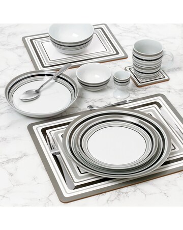 Waterside Brompton Grey 80 Piece Dinner Set