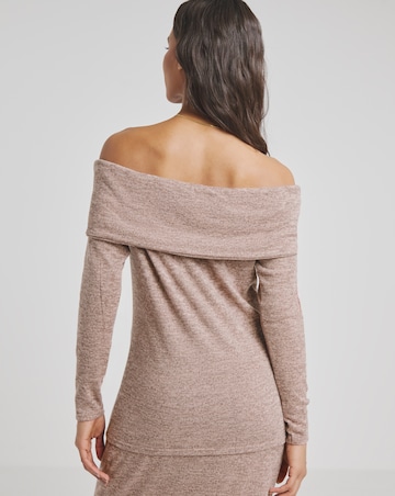 Simply Be Pink Soft Touch Bardot Top