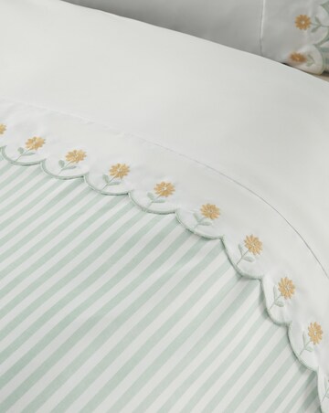Catherine Lanfield Embroidered Daisy Soft Touch Duvet Cover Set