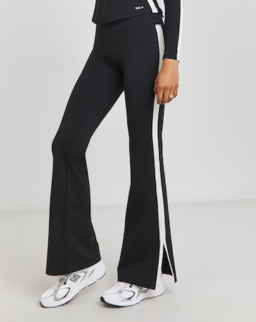 DayFlex Contrast Stripe Side Split Flared Yoga Pant No Front Seam