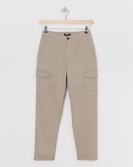 Camel Stretch Utility Tapered Chino Trousers