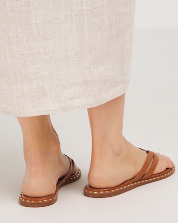 Poppy Two Strap Toe Post Classic Flat Sandals Extra Wide EEE Fit Simply Comfort