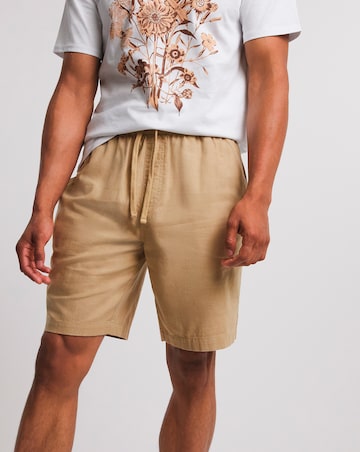 Linen Mix Elasticated Short