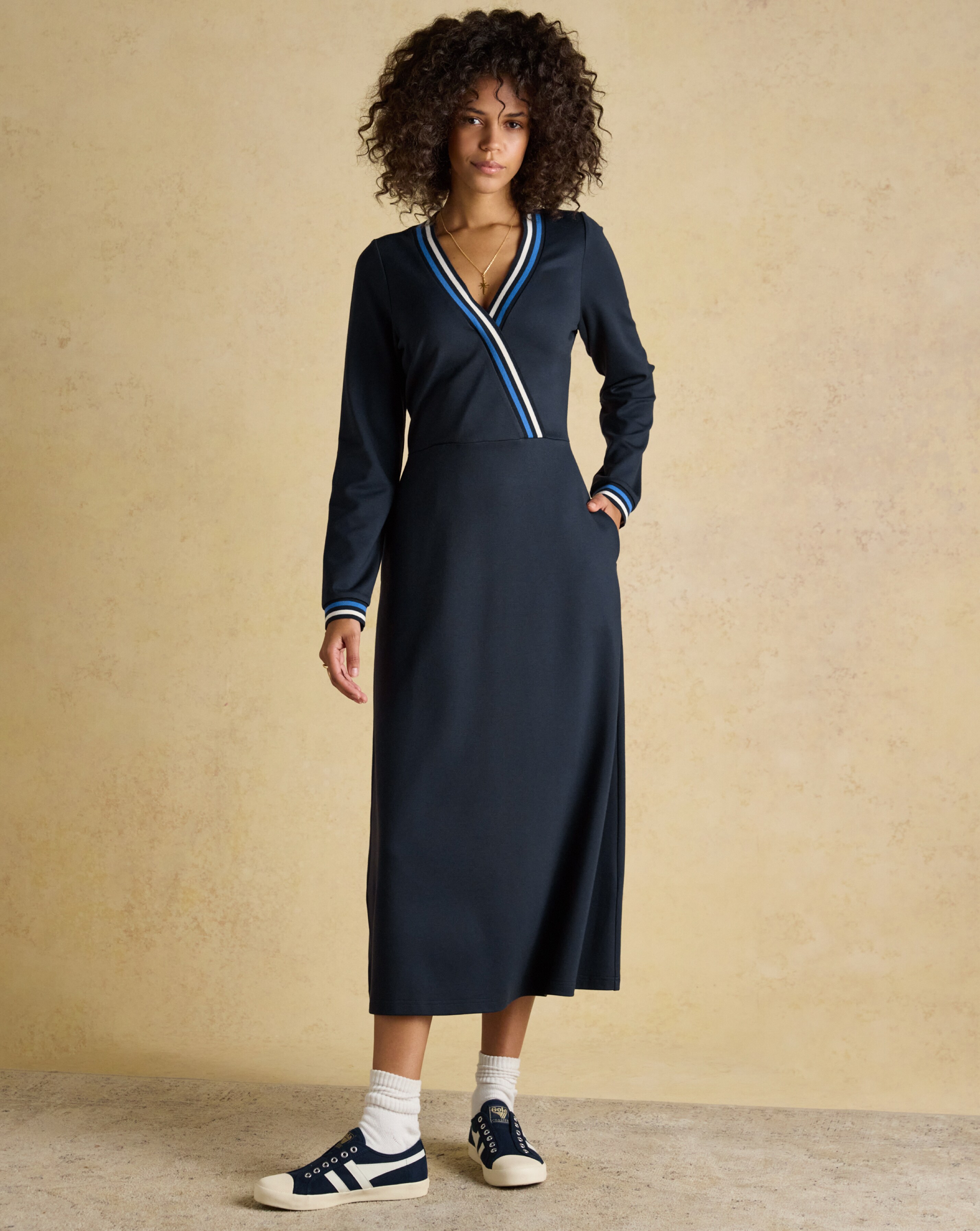 Mango Draped Neck Midi Dress | Ambrose Wilson