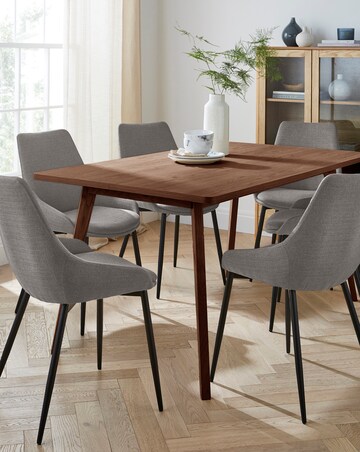Oslo Dining Table with 6 Etta Fabric Chairs