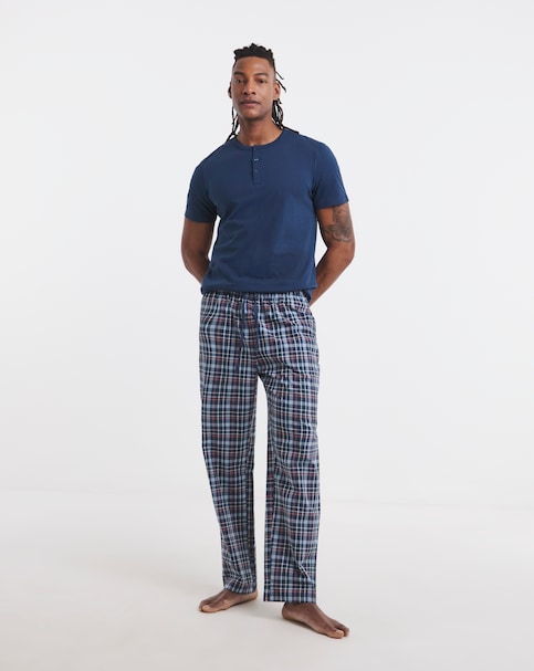 Grandad T-Shirt Pyjama Set - Navy