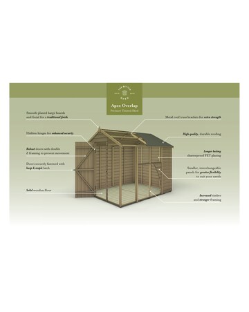 4LIFE Apex Shed 7x5 - Double Door - 2 Window (Home Delivery)