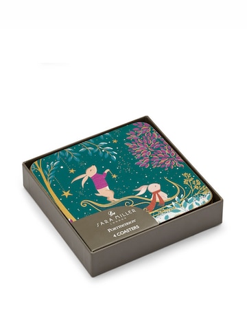 Sara Miller Woodland Tales Set of 4 Coasters