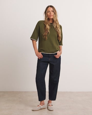 Anthology Contrast Trim Short Sleeve Boxy Tshirt