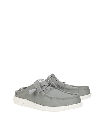 HeyDude Wally Slip Stretch Canvas Shoe - Grey