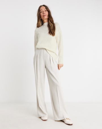 Ivory Yoke Stitch Jumper