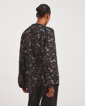 Multi Floral Volume Sleeve Blouse