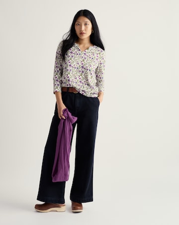 Seasalt Cornwall 3/4 Kellow Jersey Top