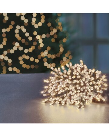 Warm White LED String Lights With Clear Cable