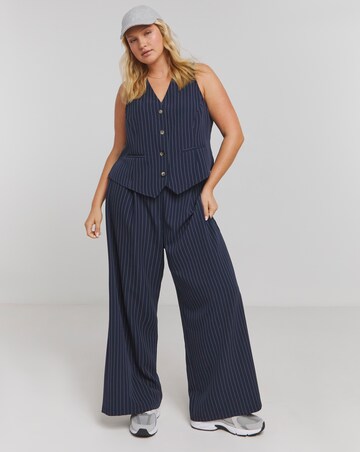 Blue Pinstripe Tailored Waistcoat