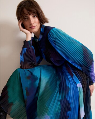 Phase Eight Printed Pleat Sky Midi Dress