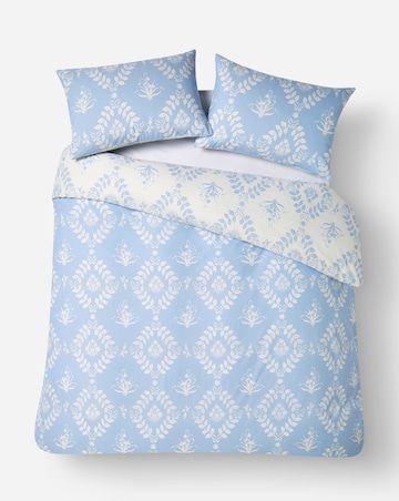 Julipa Stamp Trail Floral Blue Duvet Cover Set