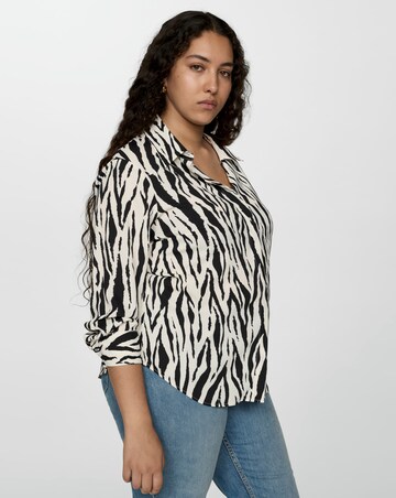 Mango Zebra Printed Flowy Shirt