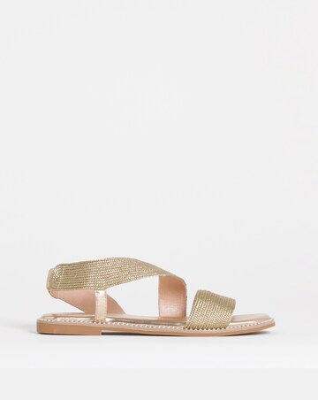 Janna Elasticated Flat Sandals - Wide Fit (E)