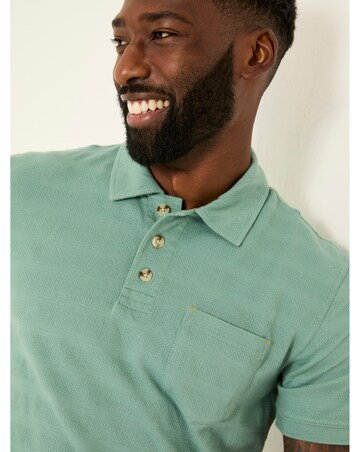 Fatface Jacquard Stripe Polo - Dusky Green