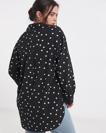 Simply Be Spot Print Long Sleeve Value Shirt
