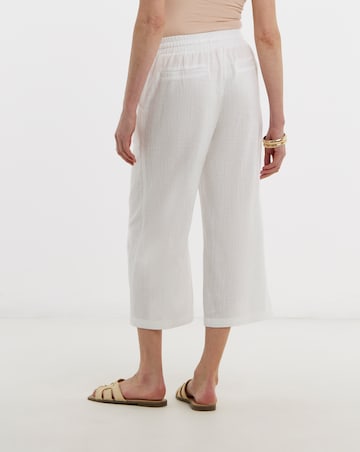 Linen Mix Wide Leg Culotte