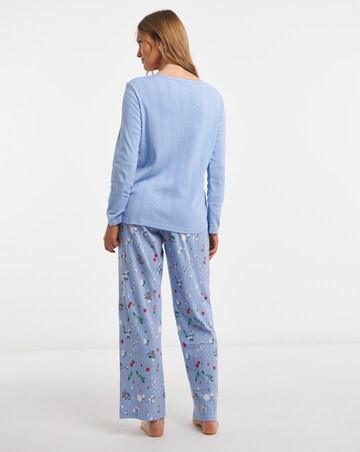Pretty Secrets Henley Top Pointelle Pyjama Set