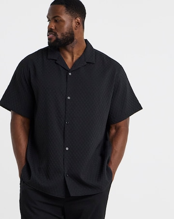 Jack & Jones Sean Textured Resort Shirt - Black