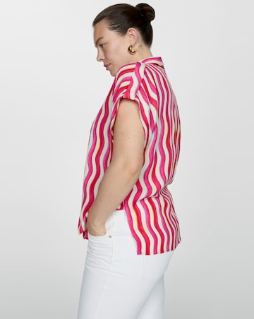 Mango Ibiza Wavy Stripe Shirt