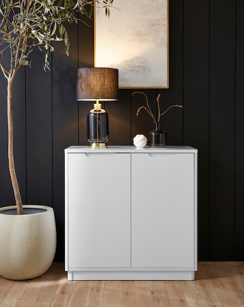 Ellia Small Sideboard With 2 Cupboards - White