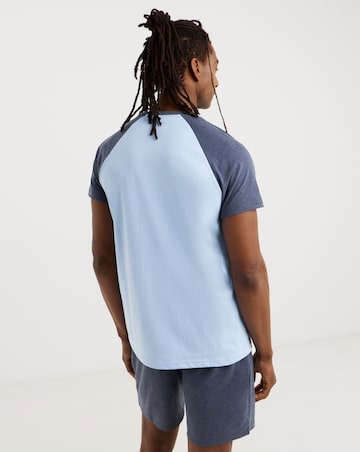 Raglan Marl T-Shirt And Short Pyjama Set
