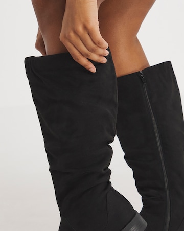 Evren Ruched Boot - Wide Fit (E) & Standard Calf