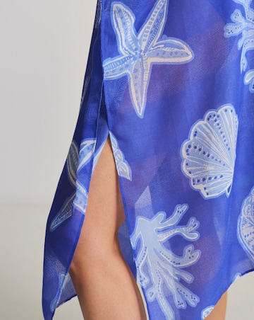 MAGISCULPT Tie Front Shell Print Kaftan