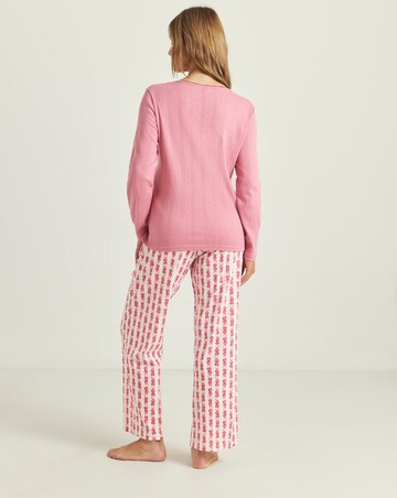 Pretty Secrets Henley Top Heart Pointelle Pyjama Set
