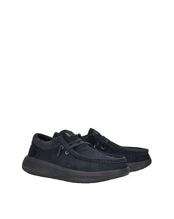 HeyDude Wally COMF Suede Shoe - Black