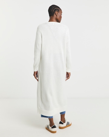 Simply Be Cream Crochet Maxi Cardigan