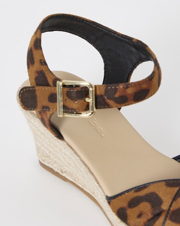 Blaze Twist Detail Espadrille Wedge Sandals - Wide Fit (E)